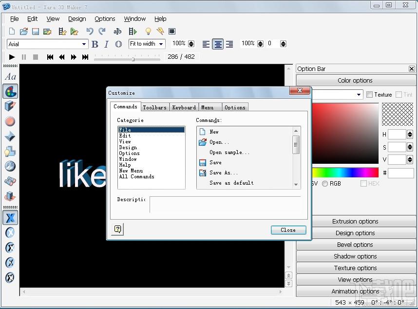 Xara 3D Maker,3d文字动画制作软件,3D动画立体字