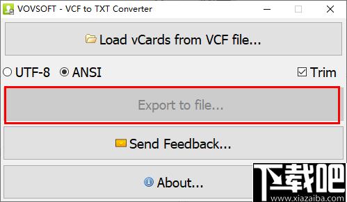 VovSoft VCF to TXT Converter下载,文档转换,文本转换